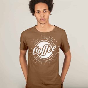 Coffee Printed Brown Tshirt