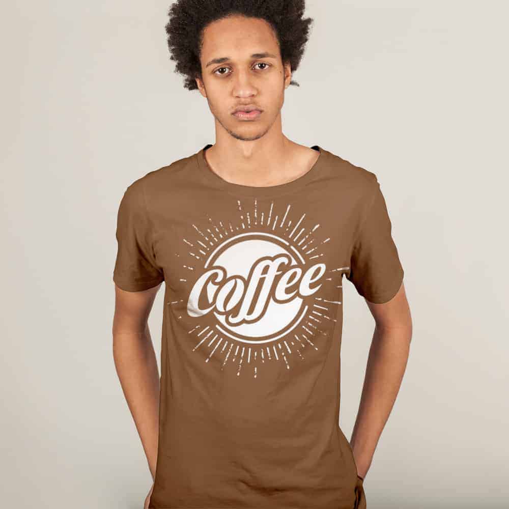 Coffee Printed Brown Tshirt